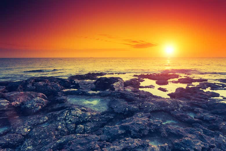 Disfrutando de un atardecer mágico